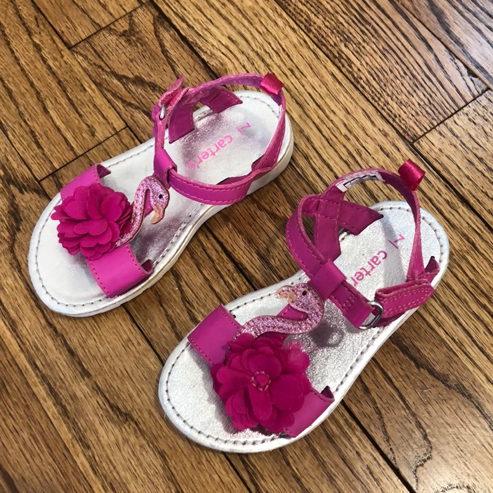 Size 7 carters flamingo sandals